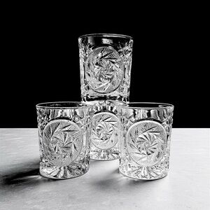 Vintage Fostoria Double Old Fashioned Glasses, Set of 4